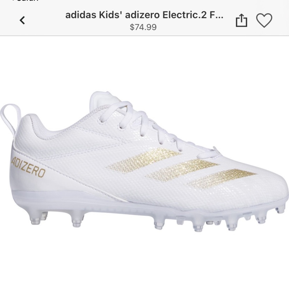 Adidas ADIZERO ELECTRIC.2 FOOTBALL CLEATS Size 4
